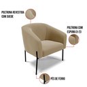Ver imagem 5 de Poltrona Decorativa Pé de Ferro Preto Kit 2 Stella Suede D03 - D’Rossi