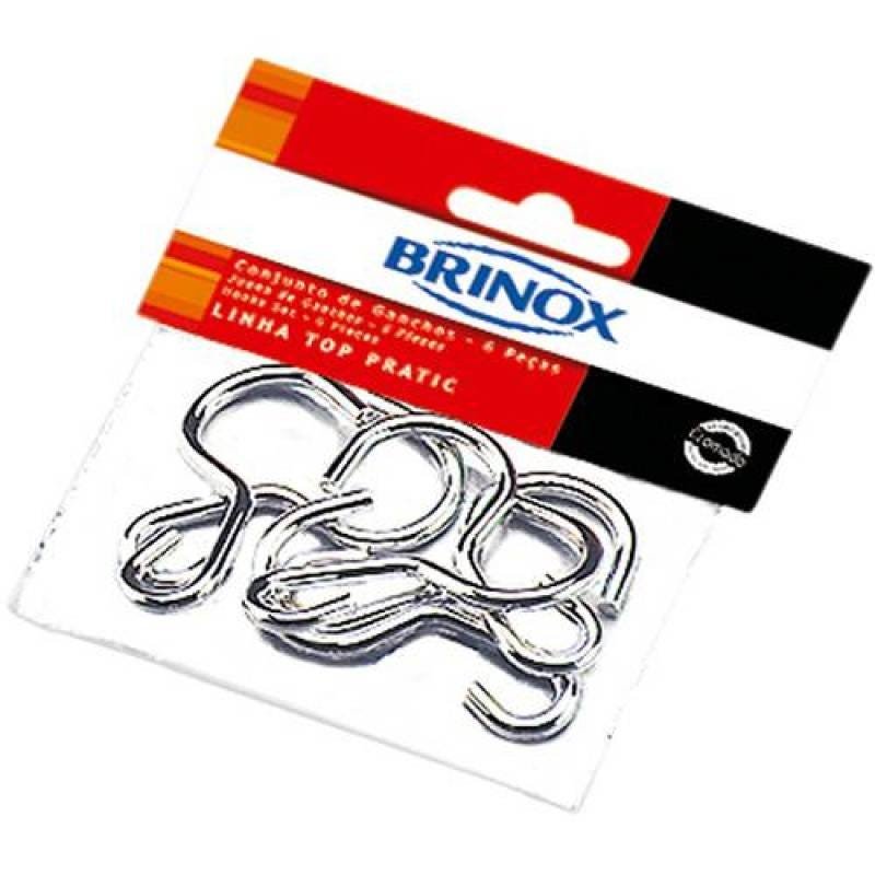 Conjunto de Ganchos em Aço Inox comTop Pratic - Brinox - 2