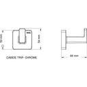 Ver imagem 2 de Cabide Trip Cromado Docol