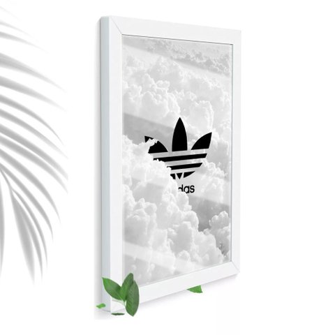 Quadro Decorativo Star Cloud Sala Escritório +vidro 33x25 A4:branco