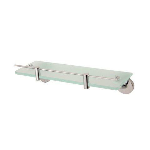 Porta Shampoo 30cm metal e vidro cromado Likeflex Perflex