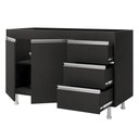 Ver imagem 3 de Cozinha Planejada Lux 3 Peças 100%mdf Balcão Gabinete sem Tampo 119cm 3 Gavetas Preto - Desk Design