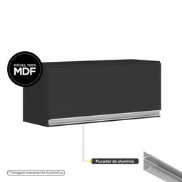 Cozinha Planejada Lux 3 Peças 100%mdf Balcão Gabinete sem Tampo 119cm 3 Gavetas Preto - Desk Design - 10