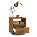 Ver imagem 3 de Mesa De Cabeceira Box Com Nicho E Gaveta -  Beauty Móveis Freijó