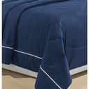Ver imagem 4 de Cobre Leito King Tammaro 03 Peças 100% Algodão 150 Fios - Azul Marinho
