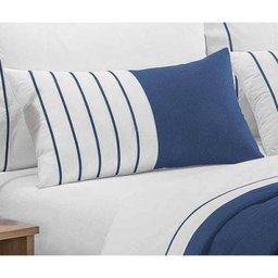 Cobre Leito King Tammaro 03 Peças 100% Algodão 150 Fios - Azul Marinho - 2 Cobre Leito King Tammaro 03 Peças 100% Algodão 150 Fios - Azul Marinho - 2