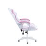 Cadeira Gamer Home Office Branca com Rosa Claro - 6