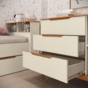 Ver imagem 4 de Quarto Infantil Completo 4 Peças Crescer Argila-Jequetiba com Guarda-Roupa Cômoda Cama Kappesberg