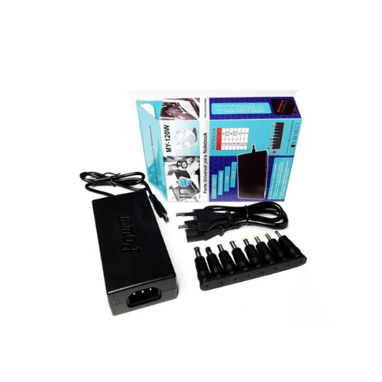 Fonte Universal Para Notebook 8 Conectores + Seletor de Volt