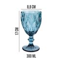 Ver imagem 5 de Jogo 10 Taças de Vidro Diamond Diamante Azul 300ml Água Class Home
