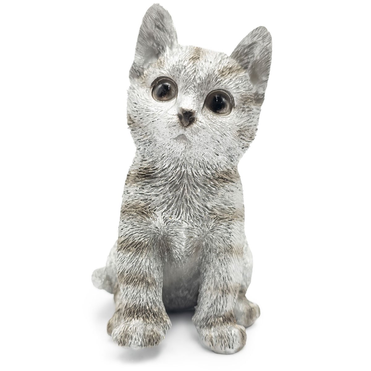 Estatueta Gato Realista Decorativo Enfeite Sala Casa Estátua Resina Animal Pet Gatinho Decoração - C