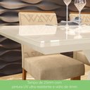 Ver imagem 3 de Mesa de Jantar com 06 Cadeiras Mdf com Vidro 160cm Linho