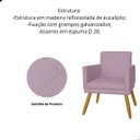 Ver imagem 2 de Poltrona Nina em Suede com Pés Palito