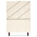 Ver imagem 5 de Cabeceira Solteiro 100 Cm com Frame Cristal Suede Bege Artte Bege