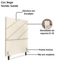 Ver imagem 4 de Cabeceira Solteiro 100 Cm com Frame Cristal Suede Bege Artte Bege