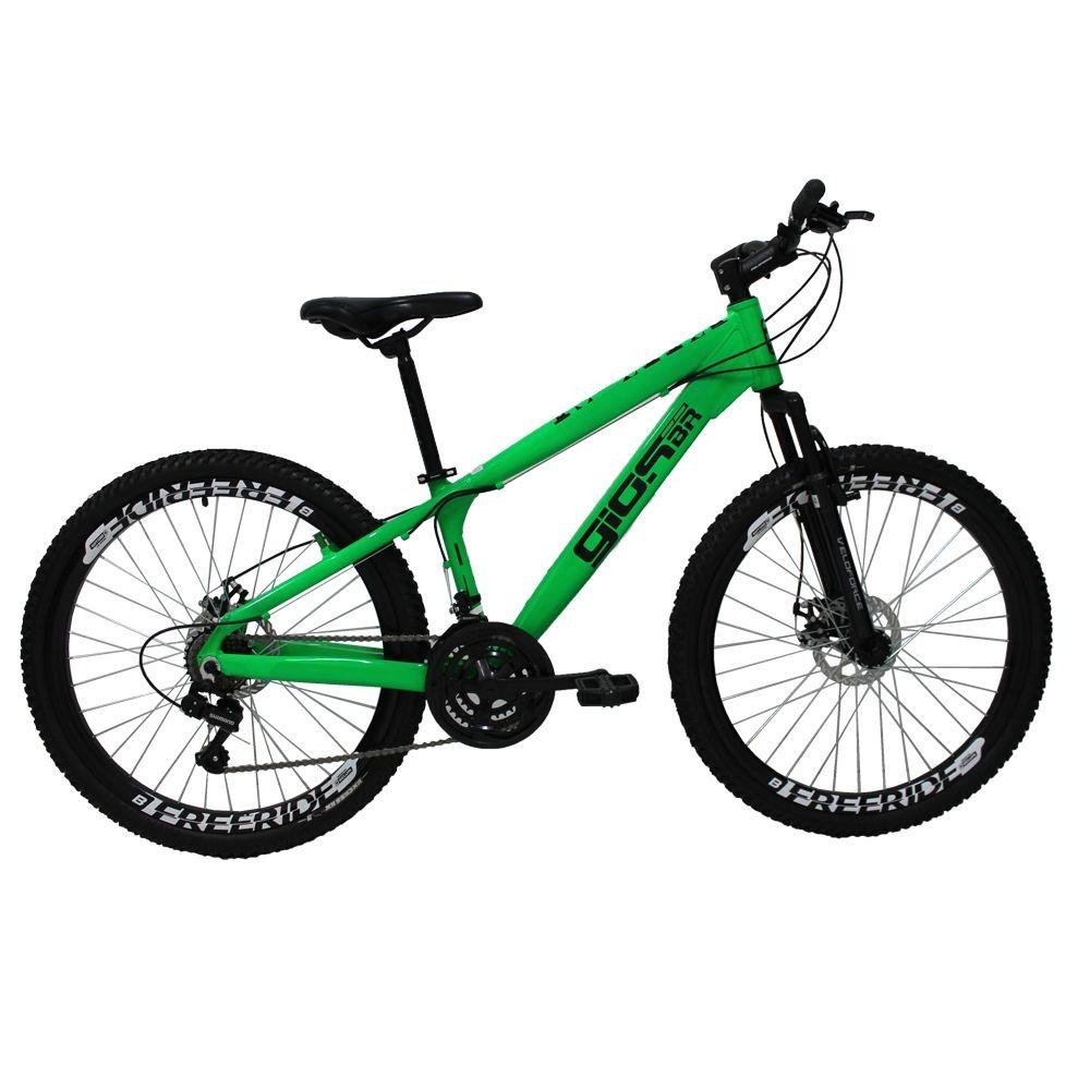 Bicicleta Aro 26 Freio Disco Shimano Verde Gios Frx Freeride