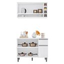 Ver imagem 3 de Balcão de Cozinha e Armário Aéreo 4 Portas e 2 Gavetas - Moveis Leartam