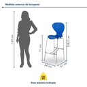 Ver imagem 4 de Kit 6 Banquetas Alta com Encosto Flash Azul