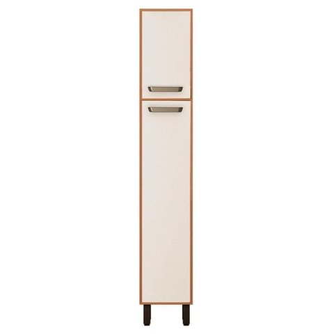 Paneleiro Simples 2 Portas 218x40 cm Malta Freijo Off Acetinado Poliman