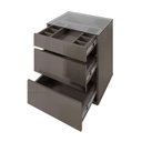 Ver imagem 2 de Mesa Cabeceira 3 Gavetas Belize Cinza Perola - Casa D