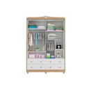 Ver imagem 4 de Guarda Roupa Infantil Elô C/ 4 Portas e 4 Gavetas Branco/amendoa - Peroba