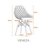 Kit 4 Cadeiras Veneza Design Pp com Madeira Nude Nude - 3