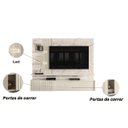 Ver imagem 3 de Painel Para Tv Até 65'' 3 Portas Led Bancada Suspensa Atena Calacata Off White - Madetec