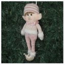 Ver imagem 3 de Boneco Pendente Natal Duende Papai Noel Rosa 33cm