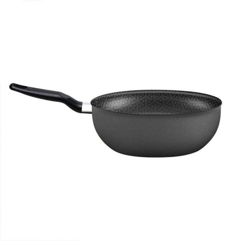 Frigideira Wok Rochedo Robusta 25cm Grafite Grafite