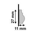 Ver imagem 2 de Rodameio 2,7cm Poliestireno 468 Branco Santa Luzia 2 Metros