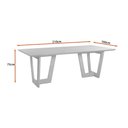 Ver imagem 2 de Mesa de Jantar Retangular 210x100cm Ynus Madeira Liptus Castanho Claro - Sallar Home