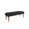 Banco Rubi 1,20m Suede Preto - Dominic Decor - 2