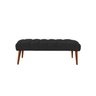Banco Rubi 1,20m Suede Preto - Dominic Decor - 1