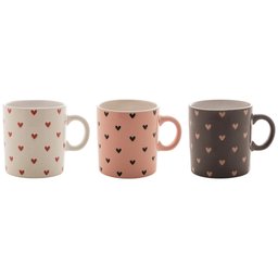 Conjunto 6 Canecas Cerâmica Coração Sortidas 200 ML - Bon Gourmet - 2