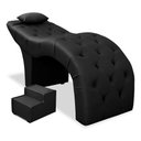 Ver imagem 3 de Maca Luxo em Courino Preto Capitone para Clinica de Estética Bz Home Decor