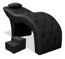 Ver imagem 3 de Maca Luxo em Courino Preto Capitone para Clinica de Estética Bz Home Decor