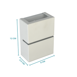 Arandela De Aluminio G9 Bivolt Branca Rioprelustres 6206 Arandela 6206 - 2