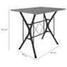 Mesa de Jantar Bruna 100x60 Cm Preta com Granito Ocre Itabira- Artefamol - 2
