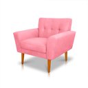 Ver imagem 2 de Poltrona Sala de Estar Bia Pés Palito Suede Rosa M3 - Monari Design