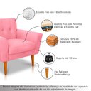Ver imagem 5 de Poltrona Sala de Estar Bia Pés Palito Suede Rosa M3 - Monari Design