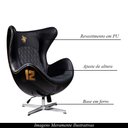 Ver imagem 4 de Poltrona Decorativa Egg Chair Lotus Nº 12 Preta - Gran Belo