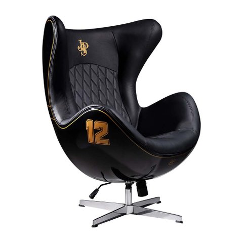 Poltrona Decorativa Egg Chair Lotus Nº 12 Preta - Gran Belo