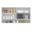 Ver imagem 4 de Armário de Cozinha Aéreo 2 Portas de Correr de Vidro e 1 Nicho Branco Glamy Madesa