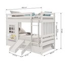 Ver imagem 4 de Treliche Infantil com Janela Escorregador e Cortina Madeira Maciça Branco Housin