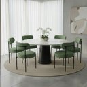 Ver imagem 1 de Cadeira Sala de Jantar Margara Kit 6 em Aço Preto Napoli Impermeável D03 - D'Rossi