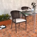 Ver imagem 1 de Cadeira Alumínio Fibra Sintética com Assento Cozinha Jardim - Pedra Ferro