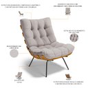 Ver imagem 4 de Kit 2 Poltronas Decorativas Sala de Estar Costela L02 Linho Bege - Lyam Decor
