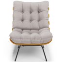 Ver imagem 3 de Kit 2 Poltronas Decorativas Sala de Estar Costela L02 Linho Bege - Lyam Decor