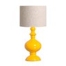 Abajur Amarelo de Cerâmica Pequeno para Quarto e Sala Imperial Sollis - 1