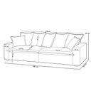 Ver imagem 6 de Sofá 4 Lugares para Sala de Estar Living 280cm Arbane L06 Linho Mescla - Lyam Decor